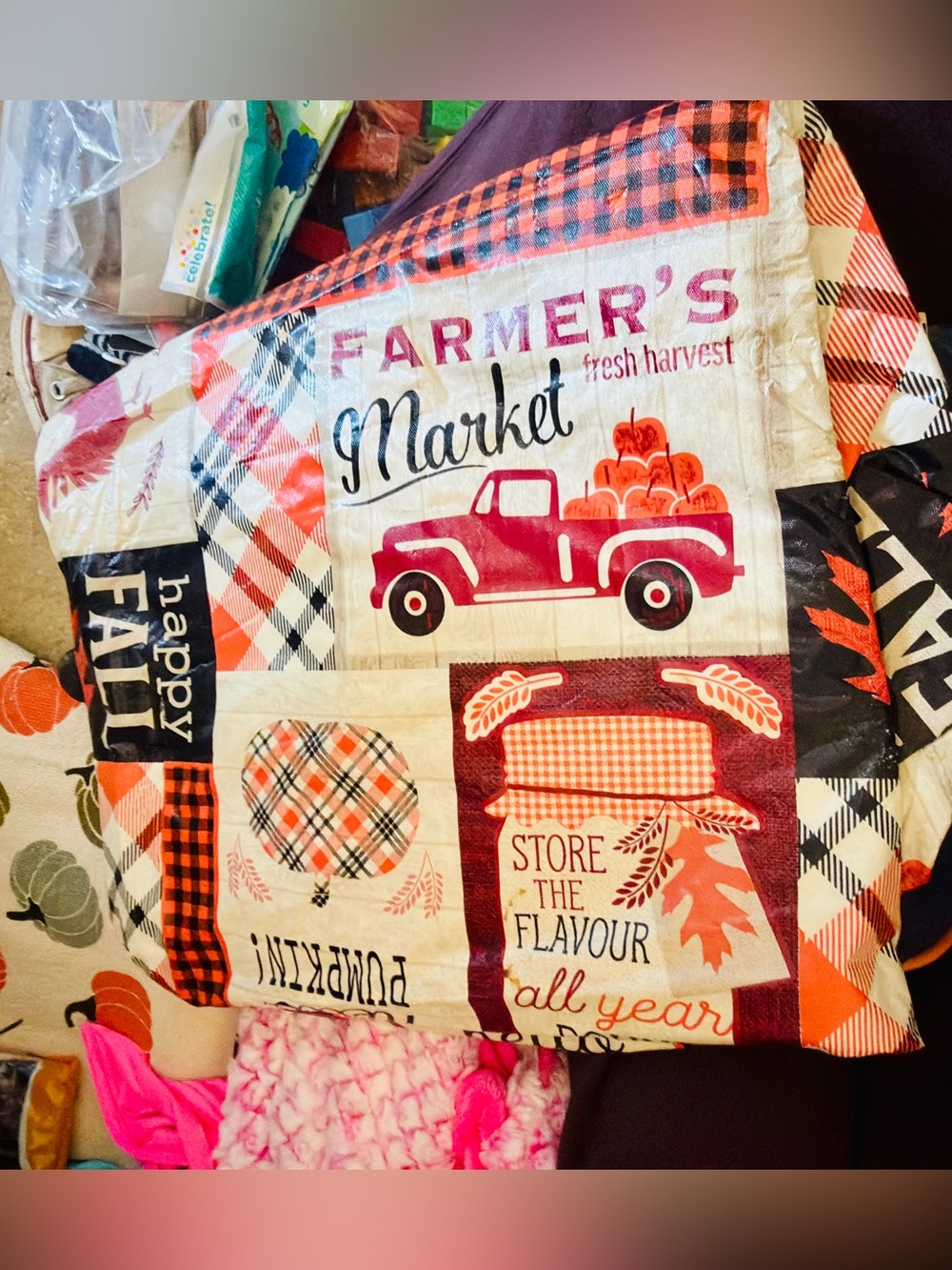 Fall theme table cover